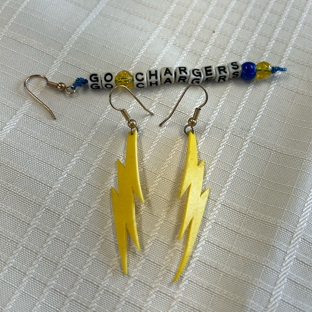 Vintage Handmade Charger Earrings; 1 pair & 1 single